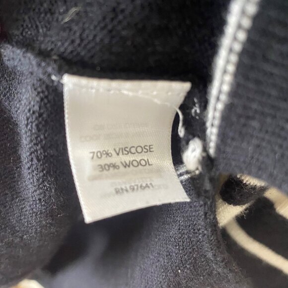 J.Jill Wool Blend Sweater Tunic Top Womens M Striped Knit Casual Cozy - Picture 4 of 14